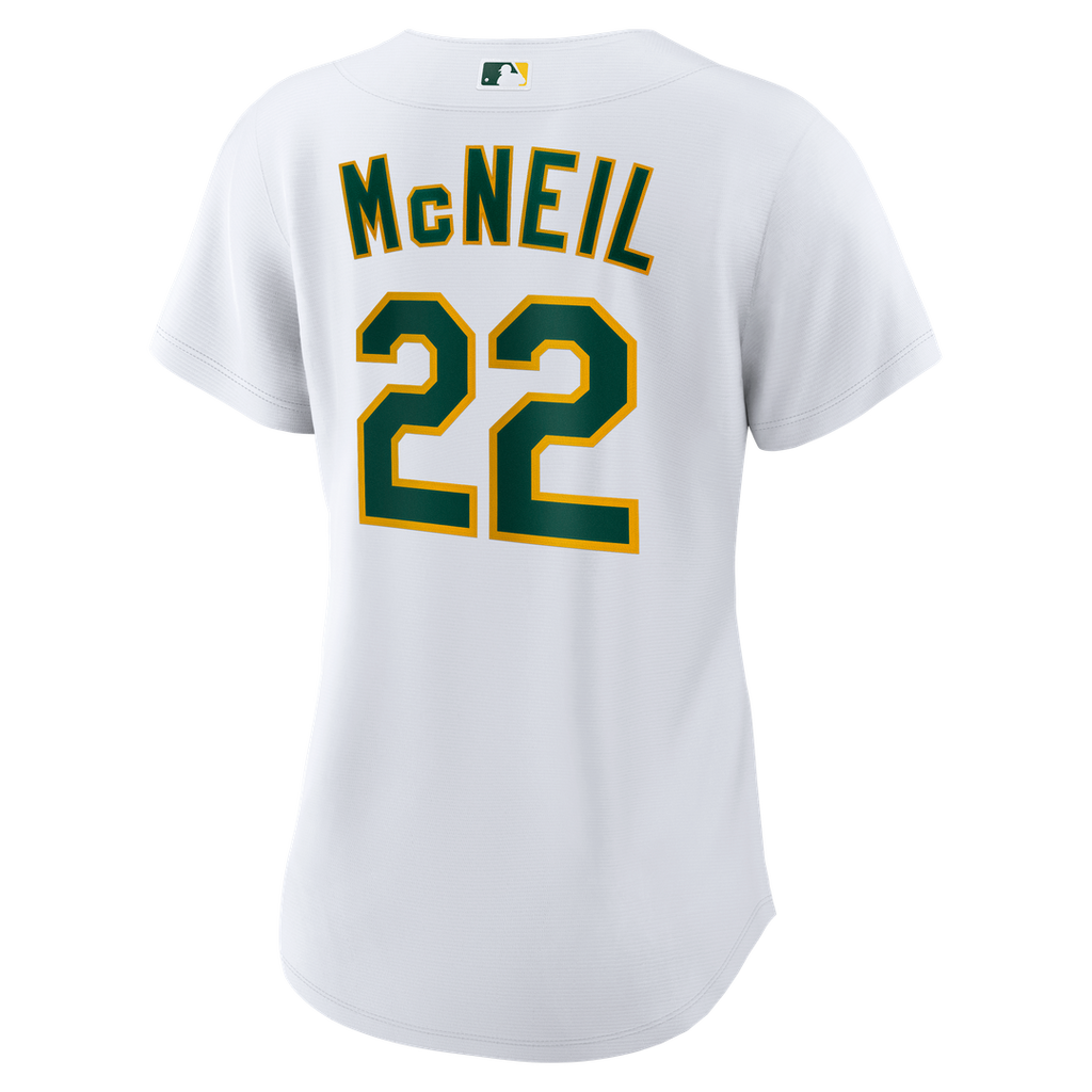 Jeff McNeil Athletics Nike Women's Home Replica Jersey - White Official MLB Team Apparel Baseball Fan Gear