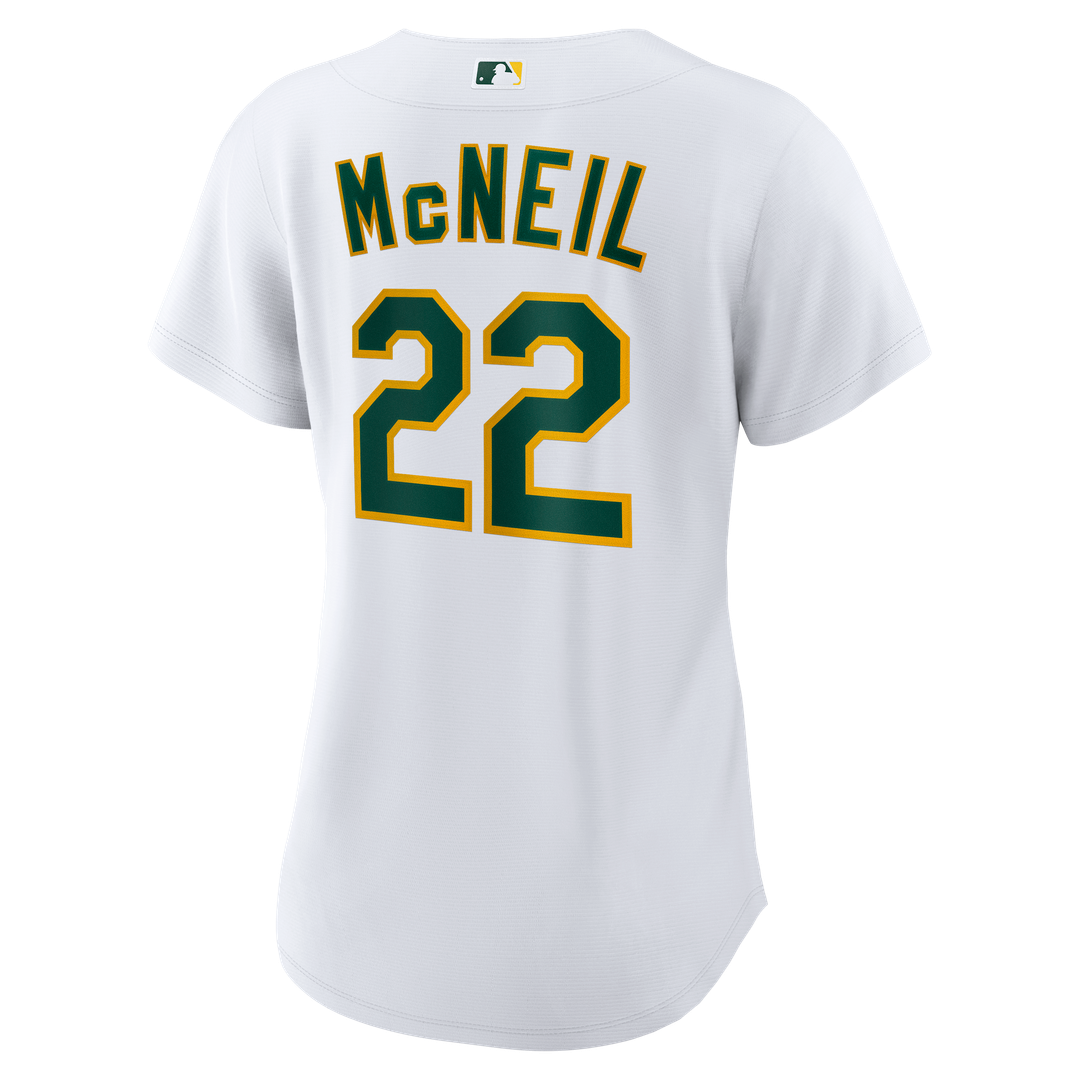Jeff McNeil Athletics Nike Women's Home Replica Jersey - White Official MLB Team Apparel Baseball Fan Gear