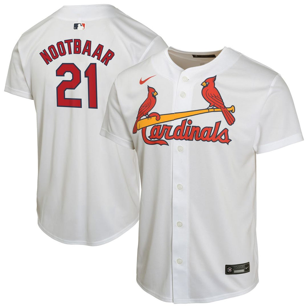 Lars Nootbaar St. Louis Cardinals Nike Youth Home Game Player Jersey - White Official MLB Team Apparel Baseball Fan Gear