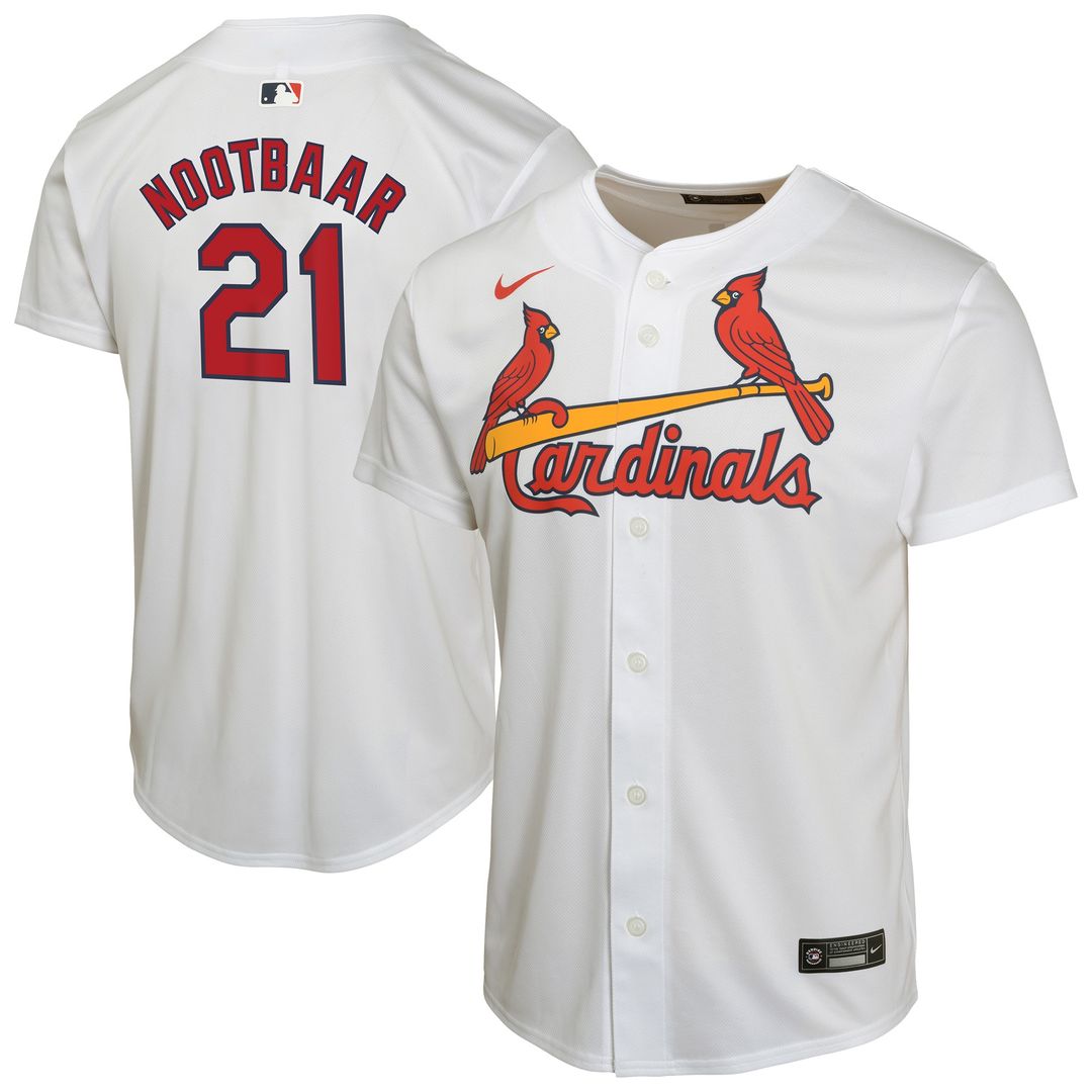 Lars Nootbaar St. Louis Cardinals Nike Youth Home Game Player Jersey - White Official MLB Team Apparel Baseball Fan Gear
