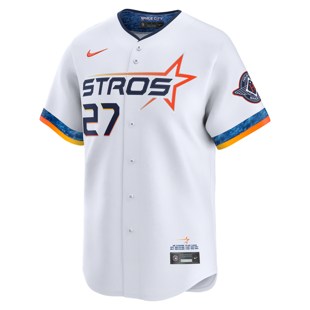 Jose Altuve Houston Astros Nike 2025 City Connect Limited Player Jersey - White Official MLB Team Apparel Baseball Fan Gear