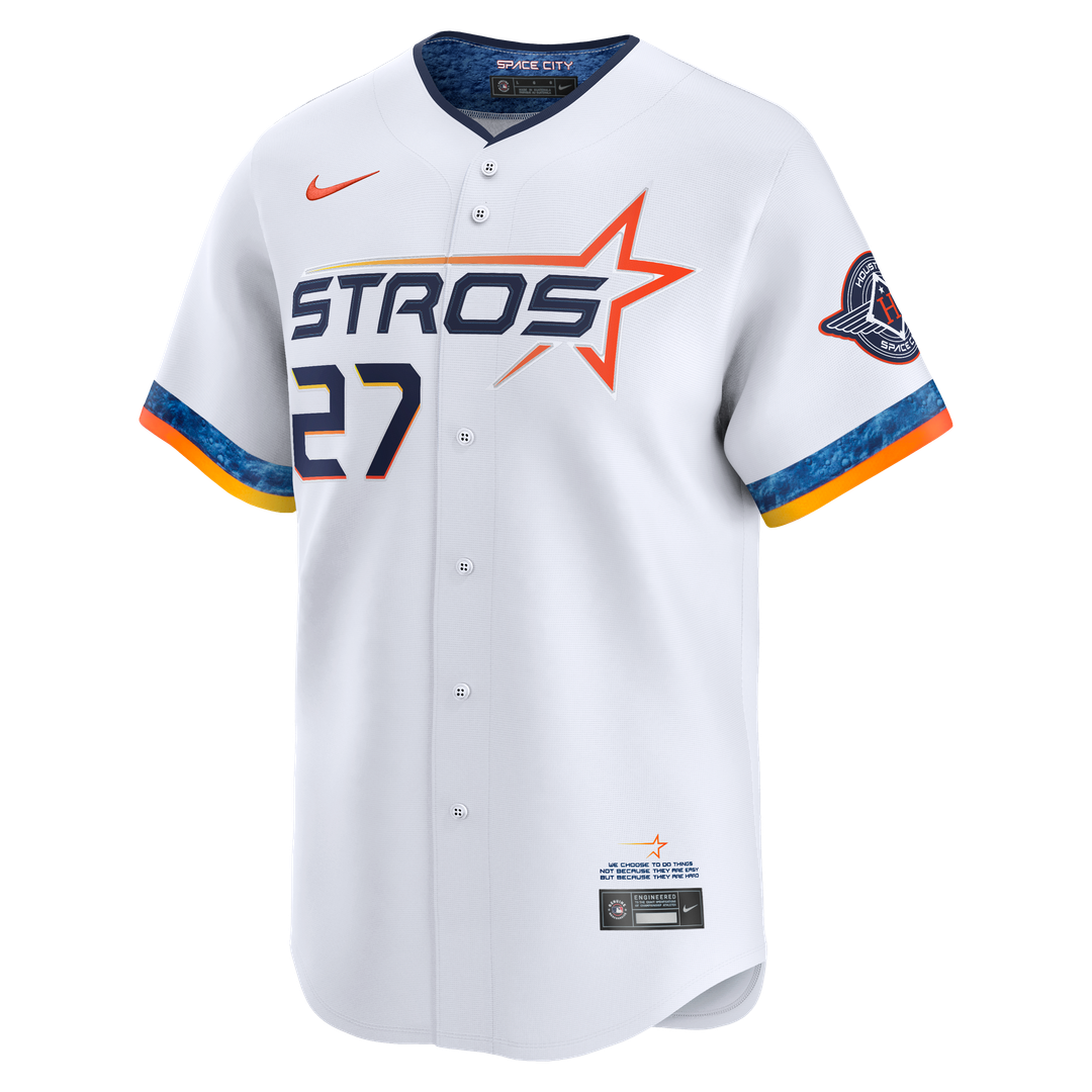Jose Altuve Houston Astros Nike 2025 City Connect Limited Player Jersey - White Official MLB Team Apparel Baseball Fan Gear
