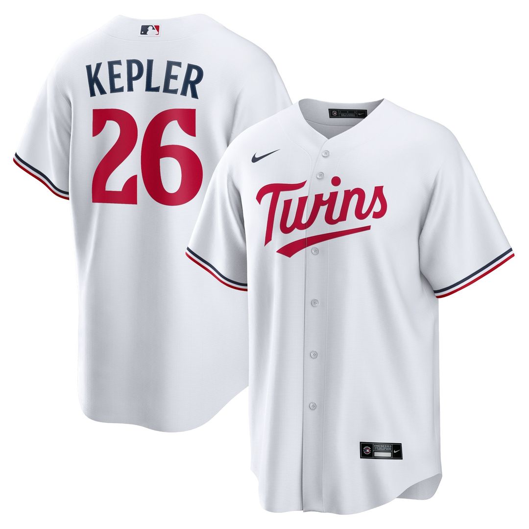 Max Kepler Minnesota Twins Nike Home Replica Player Logo Jersey - White Official MLB Team Apparel Baseball Fan Gear
