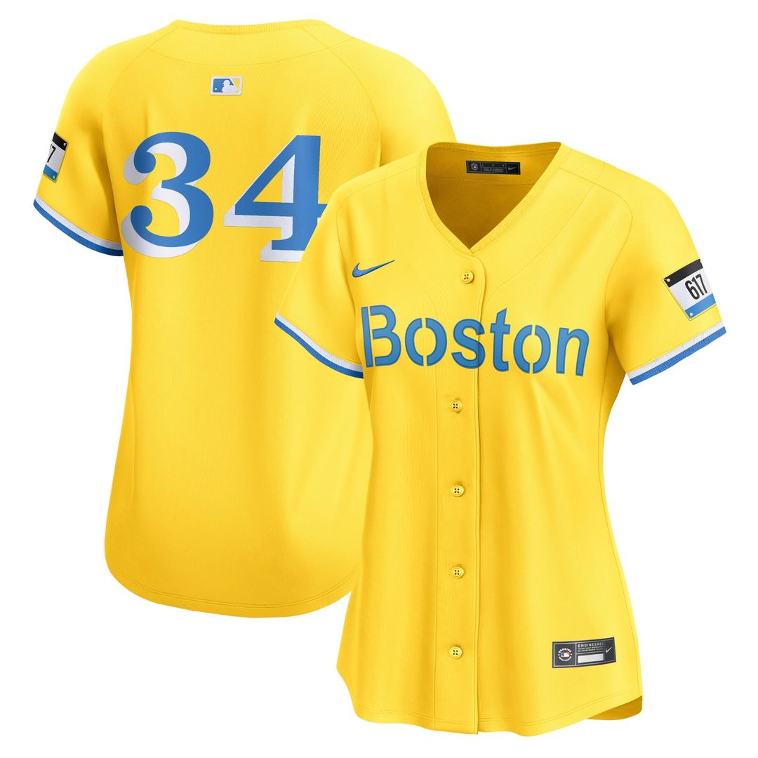 David Ortiz Boston Red Sox Nike Women's City Connect Retired Player Jersey - Gold Official MLB Team Apparel Baseball Fan Gear