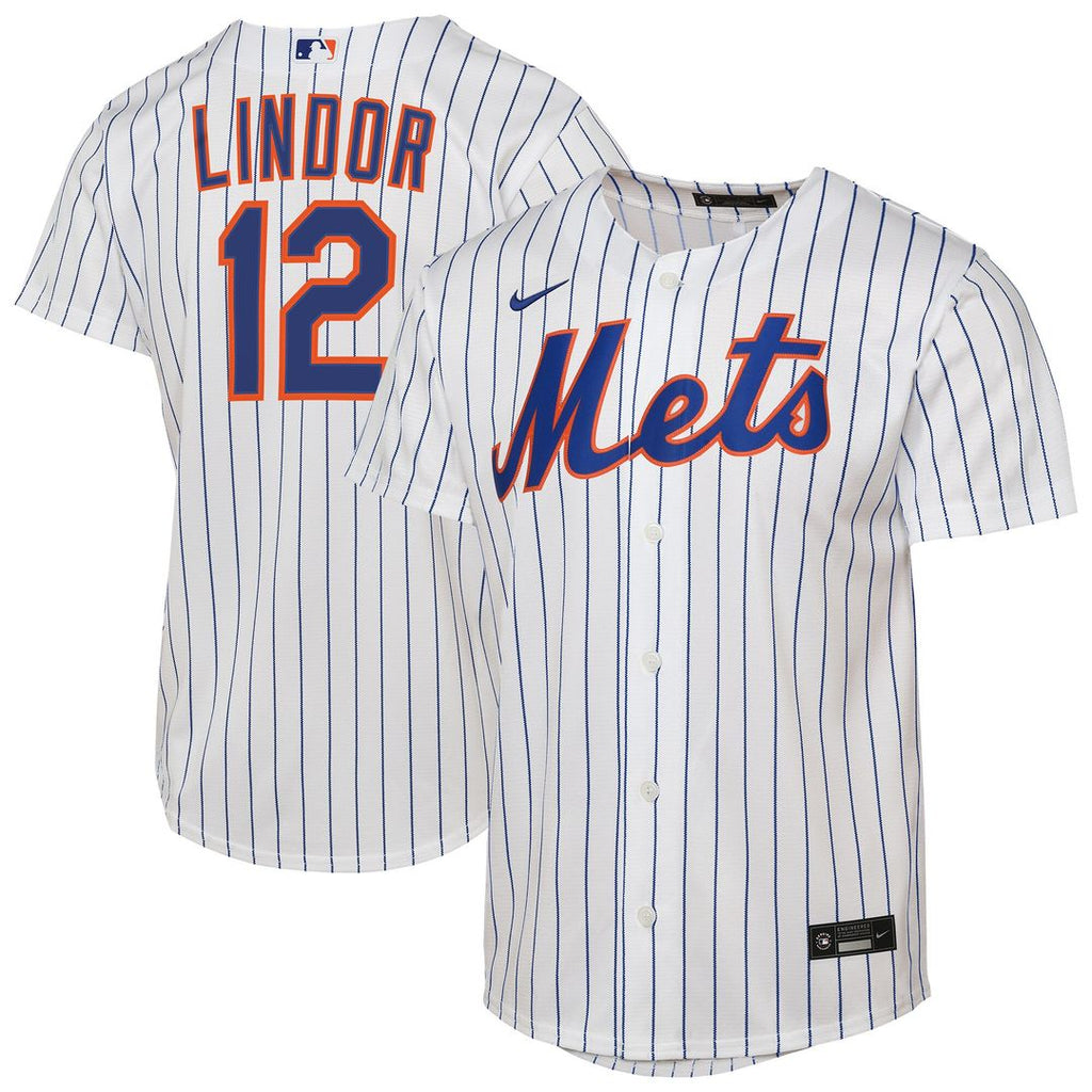 Francisco Lindor New York Mets Nike Youth Home Replica Player Jersey - White Official MLB Team Apparel Baseball Fan Gear