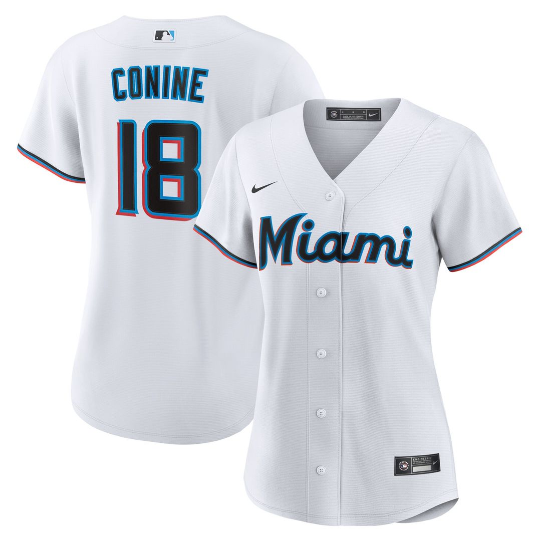 Griffin Conine Miami Marlins Nike Women's Home Replica Jersey - White Official MLB Team Apparel Baseball Fan Gear