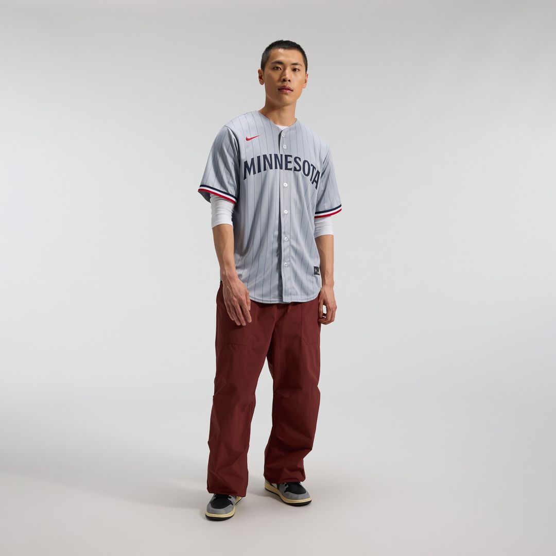Minnesota Twins Nike Road Replica Team Jersey - Gray Official MLB Team Apparel Baseball Fan Gear