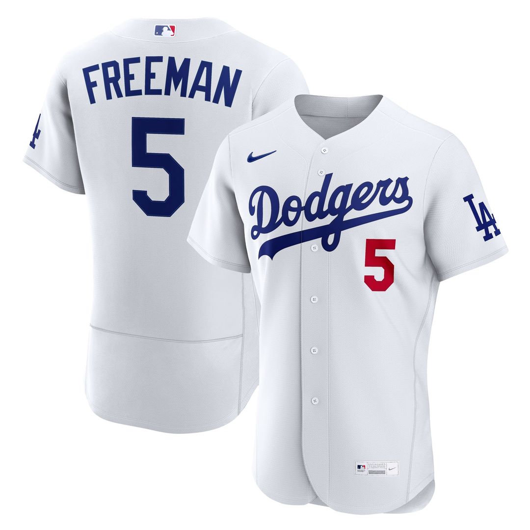 Freddie Freeman Los Angeles Dodgers Nike Home Authentic Jersey - White Official MLB Team Apparel Baseball Fan Gear