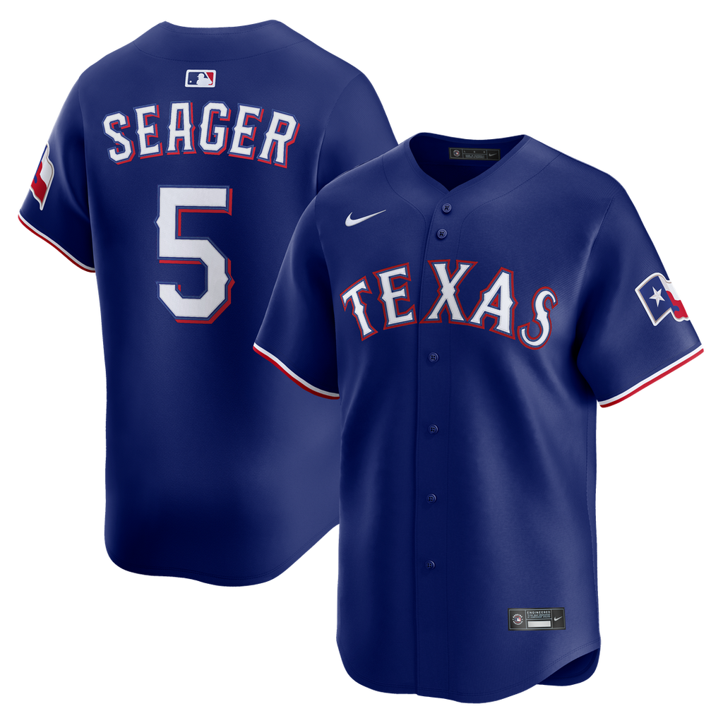 Corey Seager Texas Rangers Nike Alternate 2 Limited Jersey - Royal Official MLB Team Apparel Baseball Fan Gear