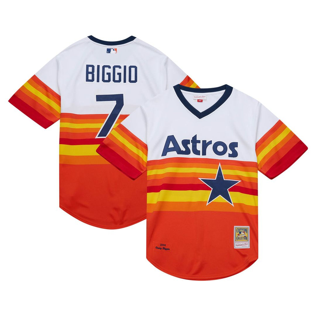 Craig Biggio Houston Astros Mitchell & Ness 2004 Cooperstown Collection Authentic Throwback Jersey - White Official MLB Team Apparel Baseball Fan Gear