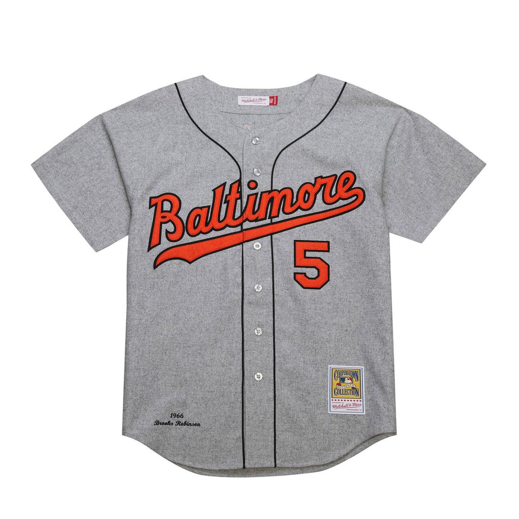 Brooks Robinson Baltimore Orioles Mitchell & Ness Cooperstown Collection 1966 Authentic Jersey - Gray Official MLB Team Apparel Baseball Fan Gear