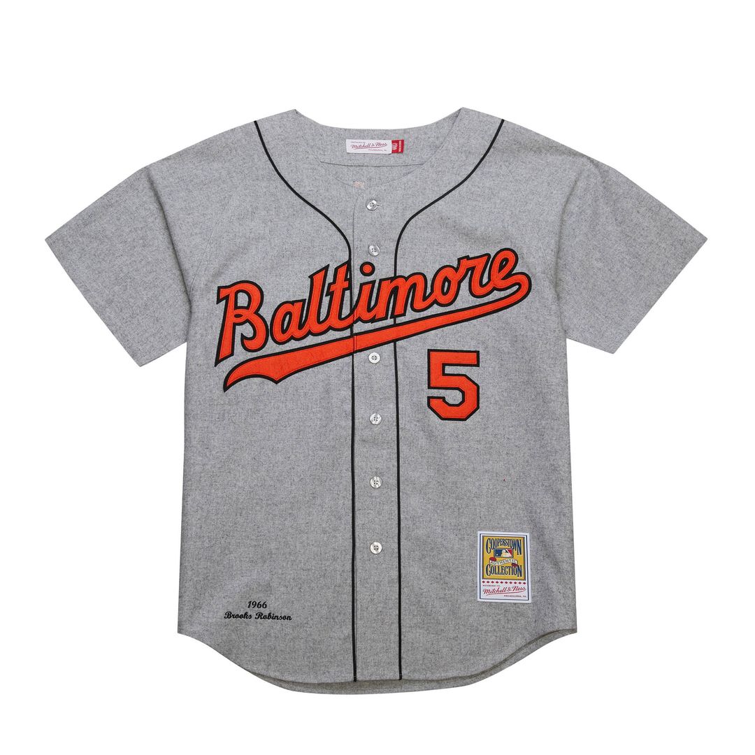 Brooks Robinson Baltimore Orioles Mitchell & Ness Cooperstown Collection 1966 Authentic Jersey - Gray Official MLB Team Apparel Baseball Fan Gear