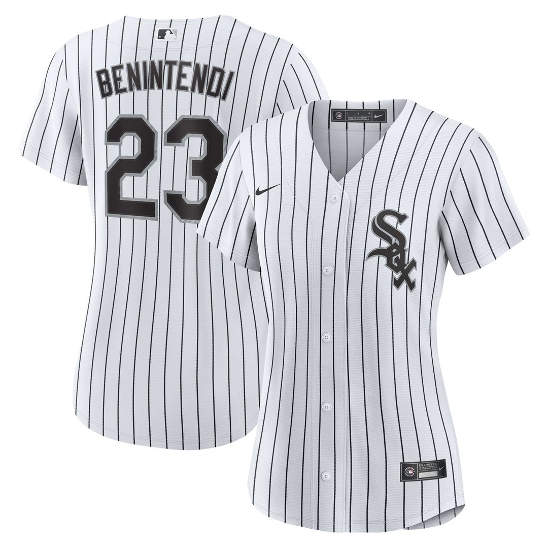 Andrew Benintendi Chicago White Sox Nike Women's Home Official Player Jersey - White/Black Official MLB Team Apparel Baseball Fan Gear