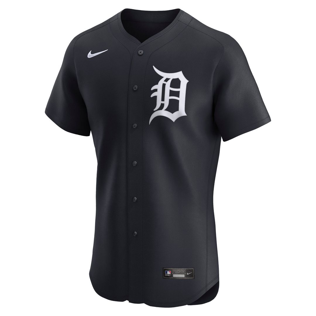 Detroit Tigers Nike Alternate 2 Elite Jersey - Navy Official MLB Team Apparel Baseball Fan Gear