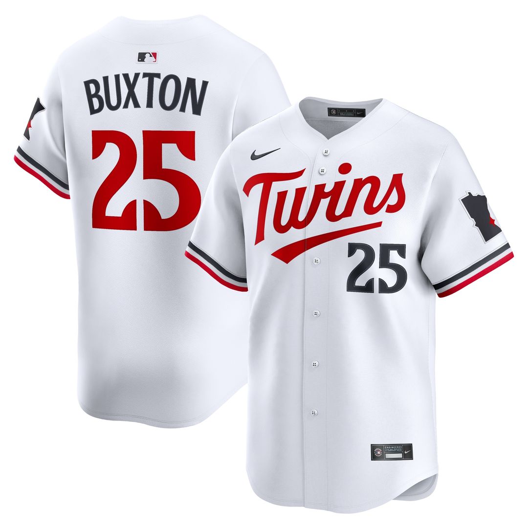 Byron Buxton Minnesota Twins Nike Home Limited Player Jersey - White Official MLB Team Apparel Baseball Fan Gear
