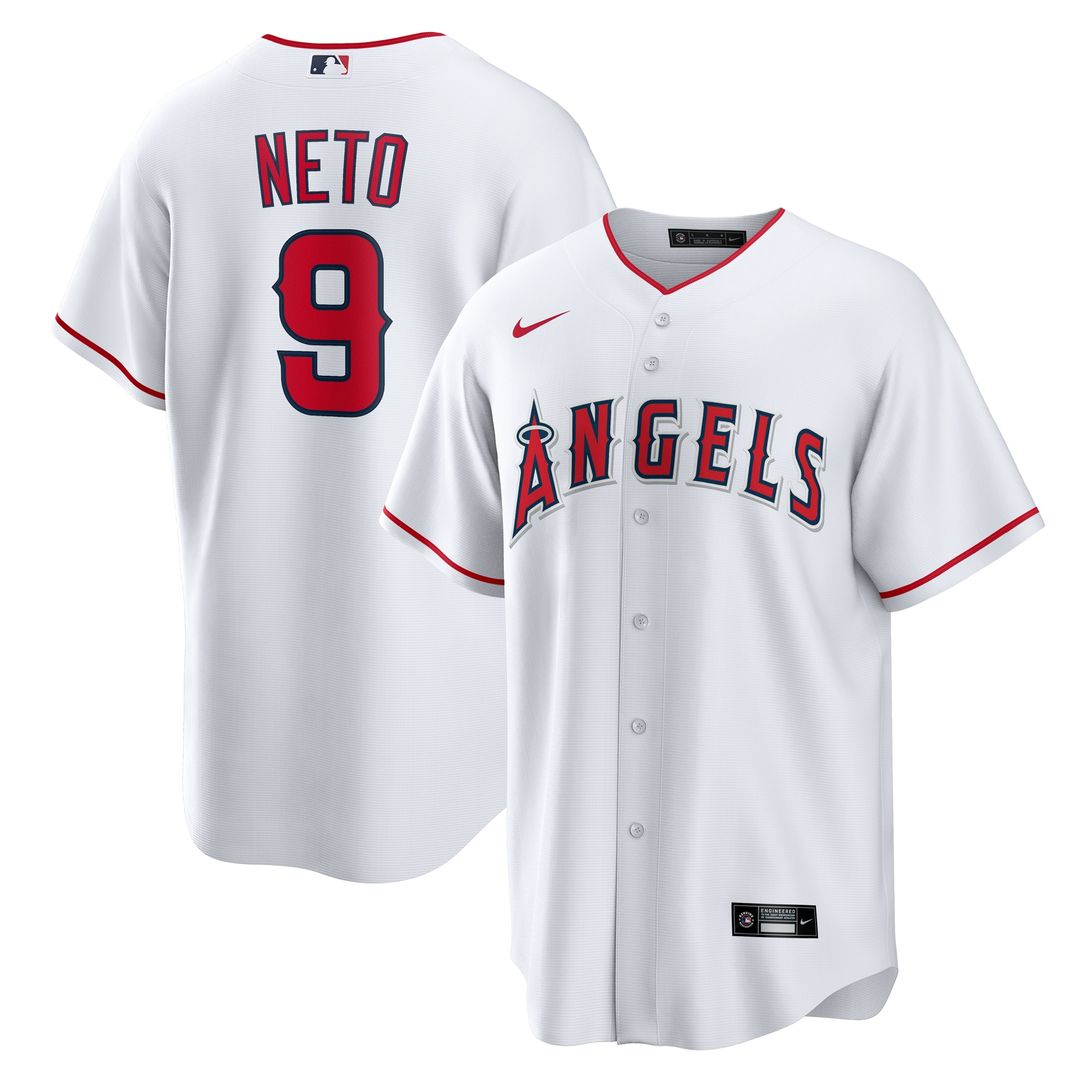 Zach Neto Los Angeles Angels Nike Home Replica Jersey - White Official MLB Team Apparel Baseball Fan Gear