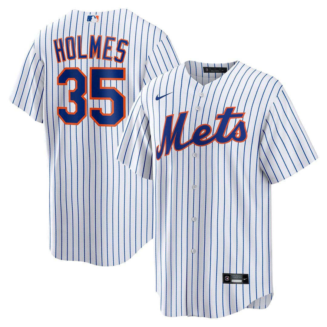 Clay Holmes New York Mets Nike Home Replica Jersey - White Official MLB Team Apparel Baseball Fan Gear