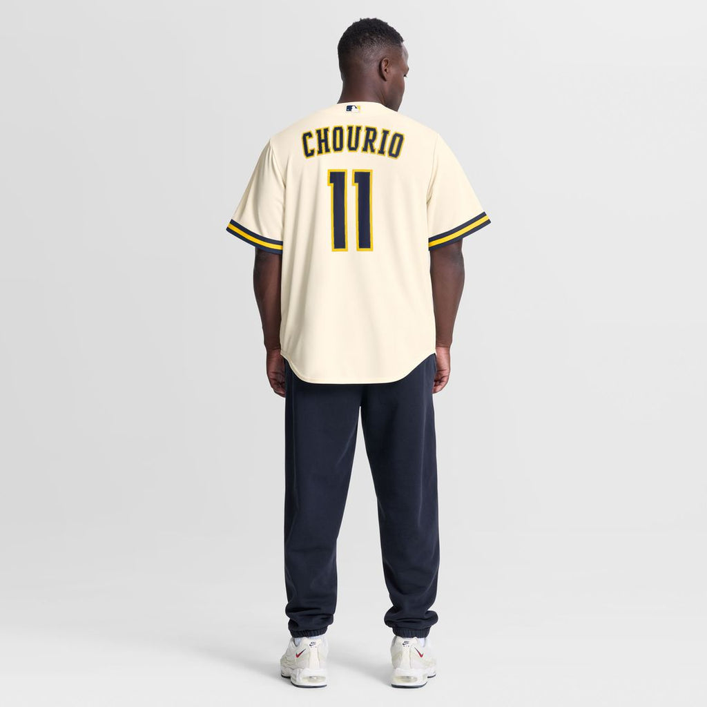Jackson Chourio Milwaukee Brewers Nike Home Replica Jersey - Cream Official MLB Team Apparel Baseball Fan Gear