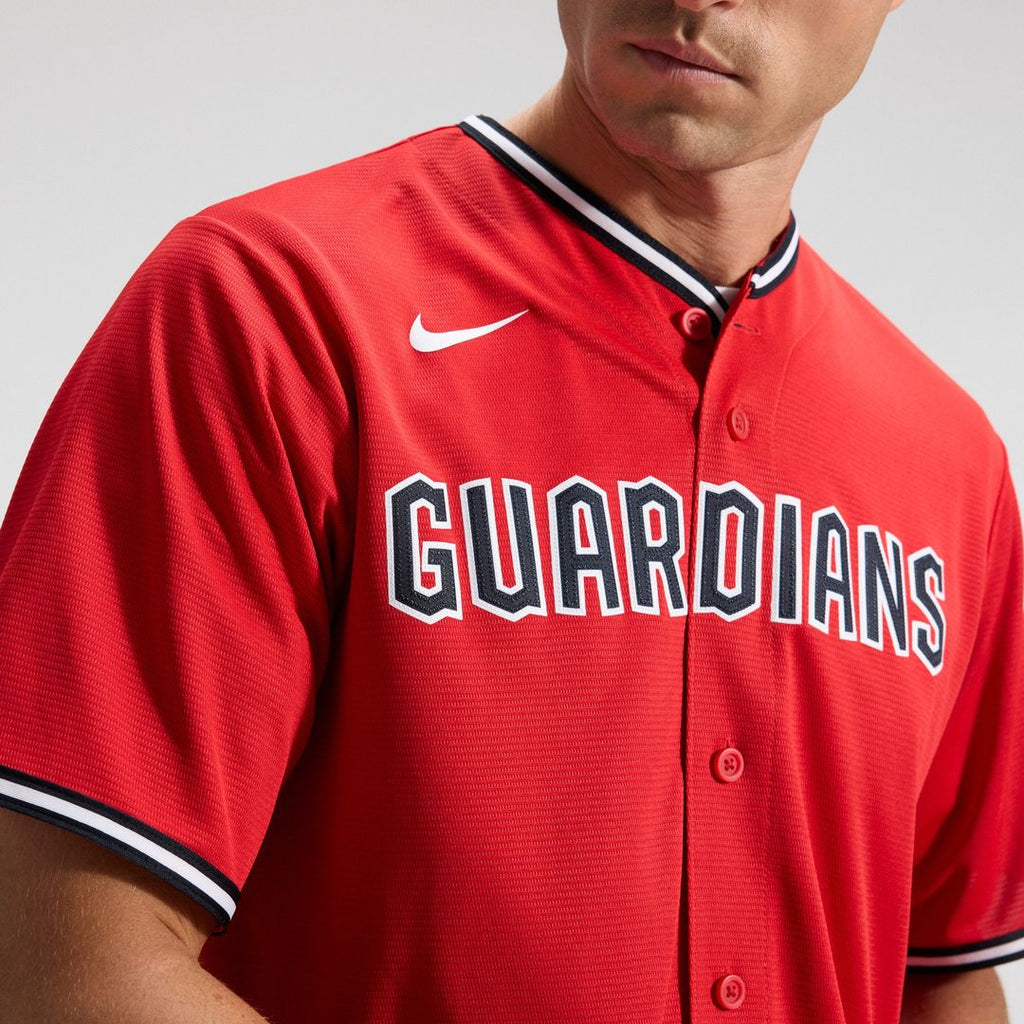 Cleveland Guardians Nike Alternate 2 Replica Jersey - Red Official MLB Team Apparel Baseball Fan Gear