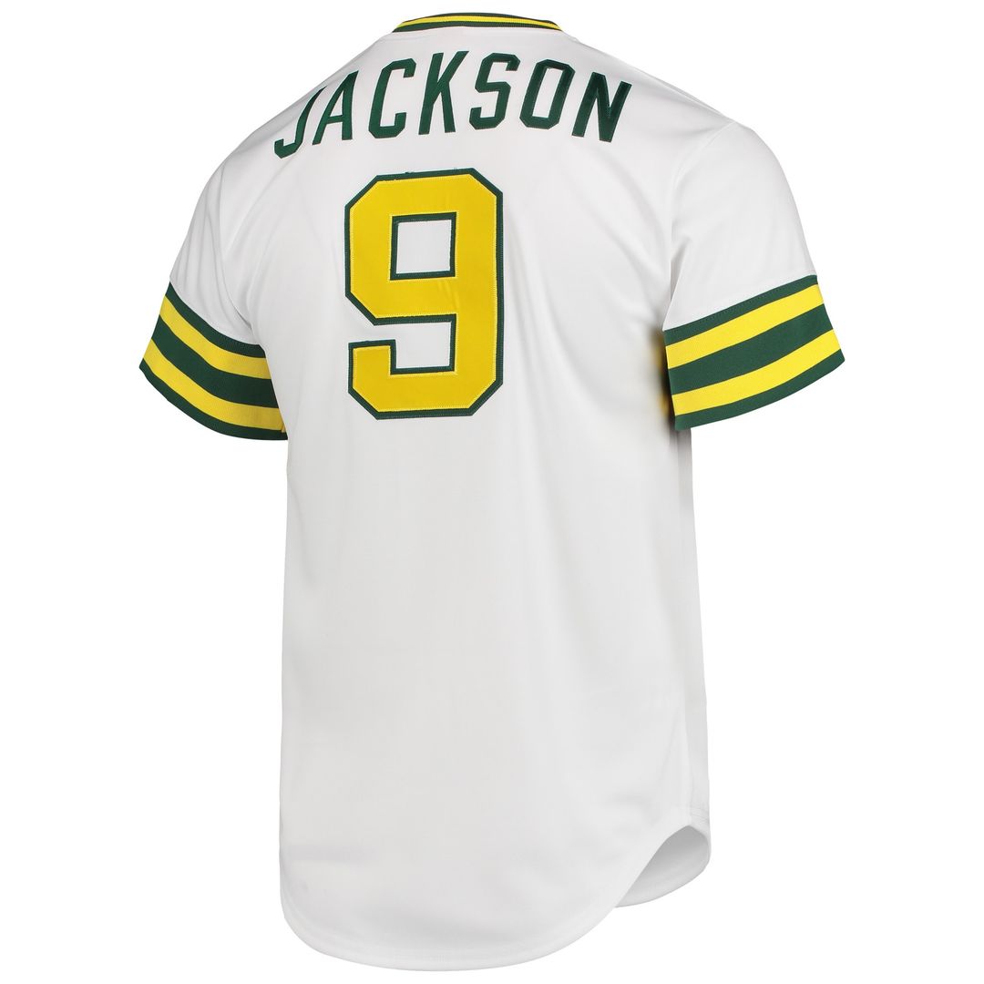 Reggie Jackson Athletics Mitchell & Ness 1972 Cooperstown Collection Authentic Jersey - White Official MLB Team Apparel Baseball Fan Gear