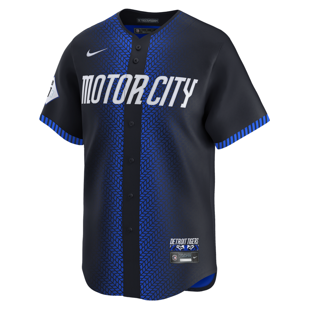Detroit Tigers Nike City Connect Limited Jersey - Blue Official MLB Team Apparel Baseball Fan Gear