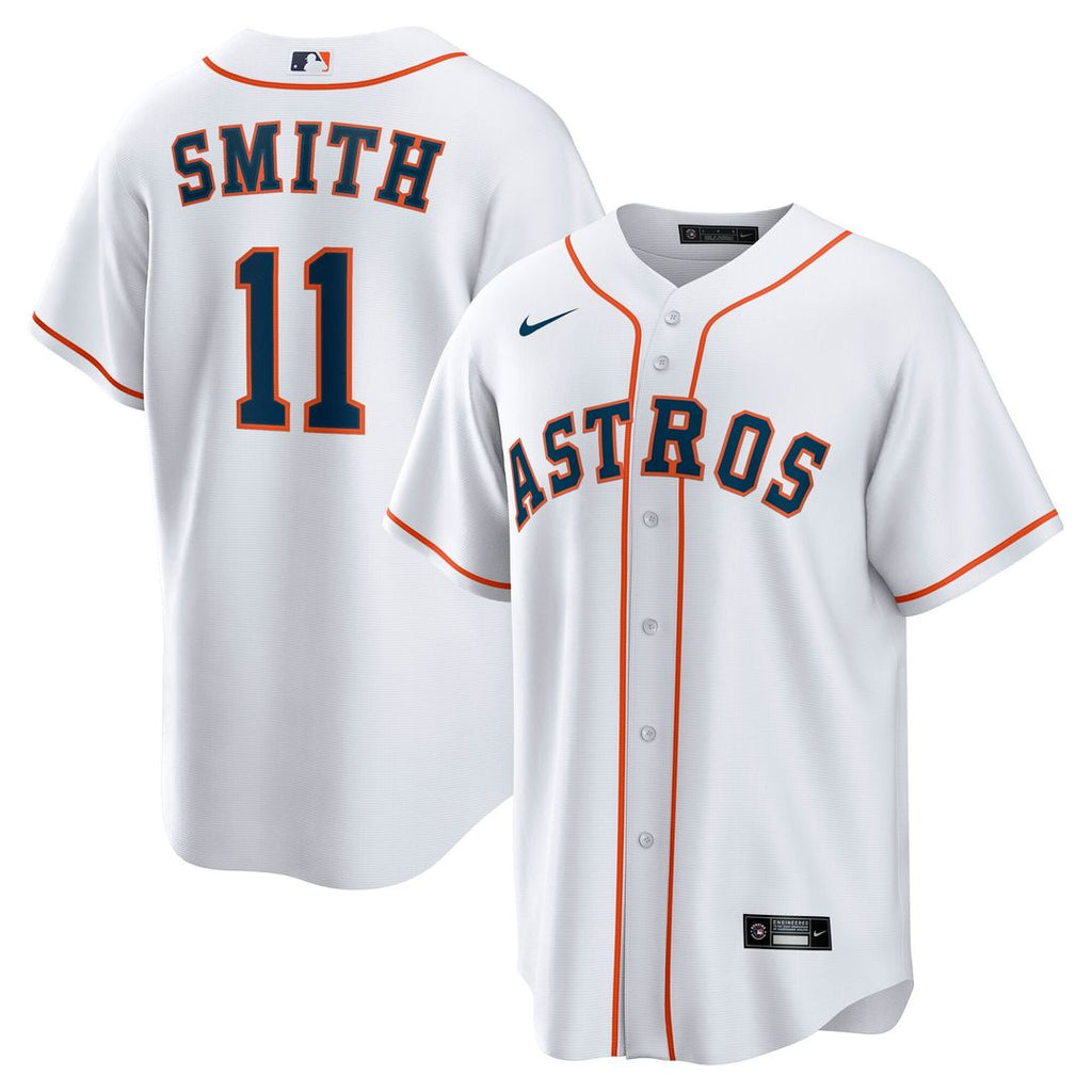 Cam Smith Houston Astros Nike Home Replica Jersey - White Official MLB Team Apparel Baseball Fan Gear