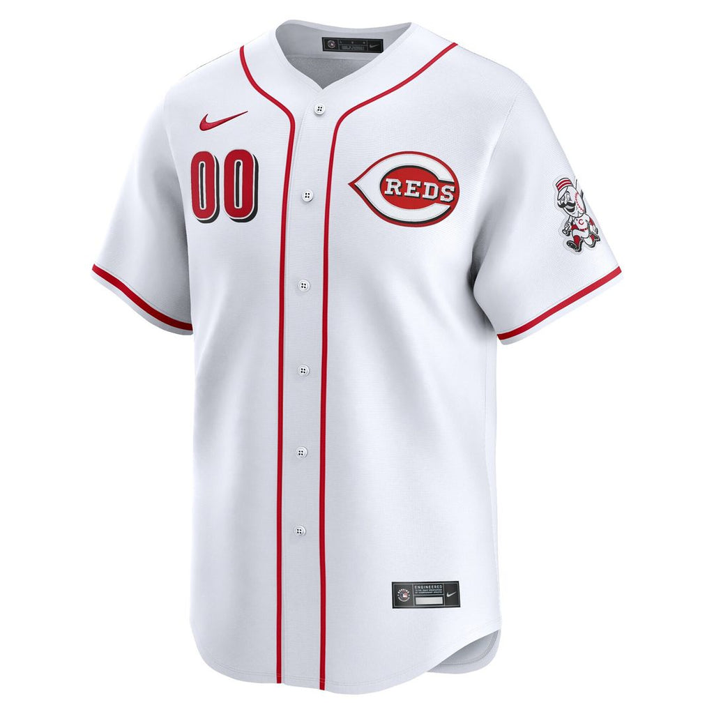 Cincinnati Reds Nike Home Limited Custom Jersey - White Official MLB Team Apparel Baseball Fan Gear