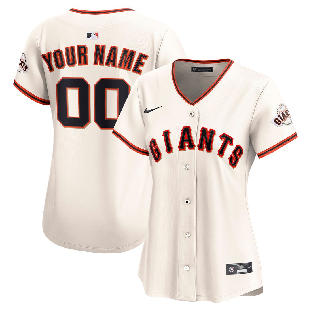 San Francisco Giants Nike Women's Home Limited Custom Jersey - Cream Official MLB Team Apparel Baseball Fan Gear