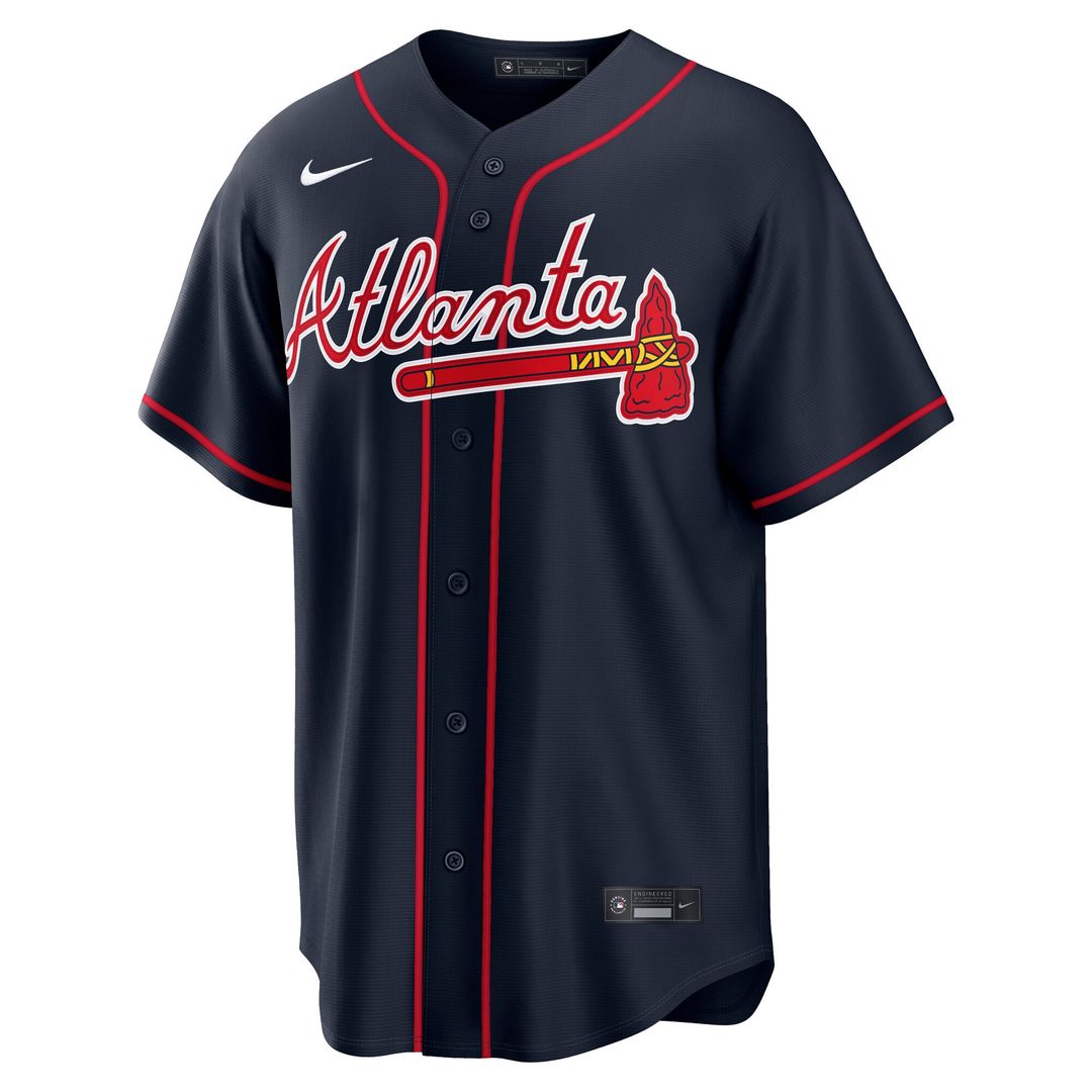 Ronald Acuña Jr. Atlanta Braves Nike Alternate Replica Jersey - Navy Official MLB Team Apparel Baseball Fan Gear