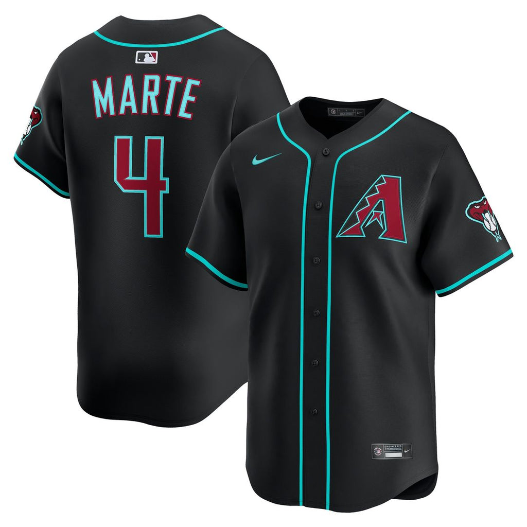 Ketel Marte Arizona Diamondbacks Nike Alternate Limited Jersey - Black Official MLB Team Apparel Baseball Fan Gear