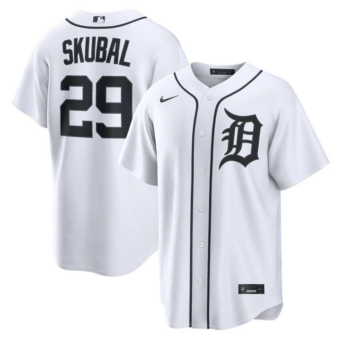 Tarik Skubal Detroit Tigers Nike Home Replica Jersey - White Official MLB Team Apparel Baseball Fan Gear