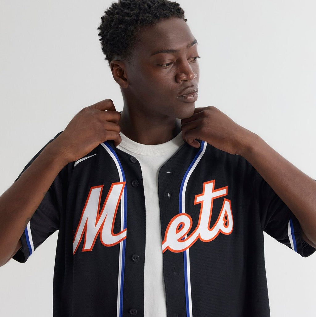 Juan Soto New York Mets Nike Fashion Replica Black Out Jersey Official MLB Team Apparel Baseball Fan Gear