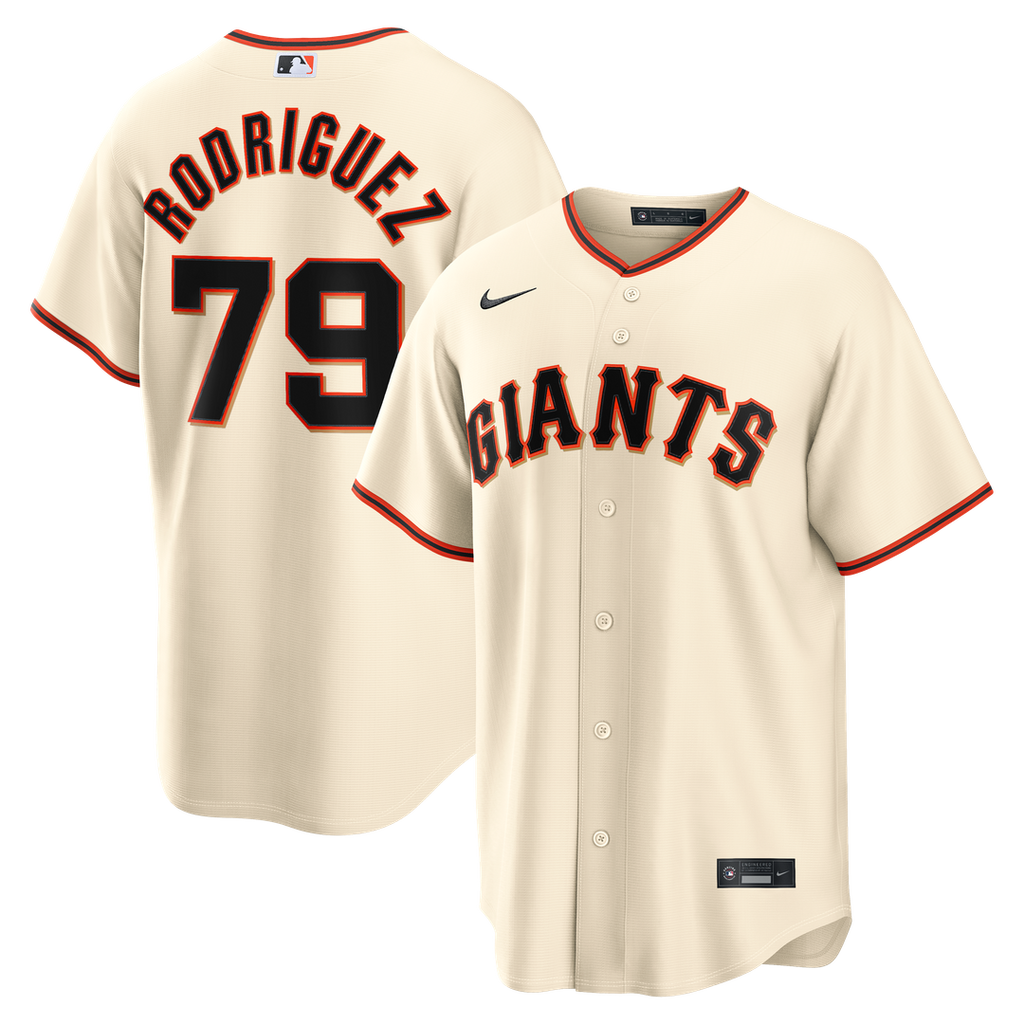 Jesus Rodriguez San Francisco Giants Nike Home Replica Jersey - Cream Official MLB Team Apparel Baseball Fan Gear