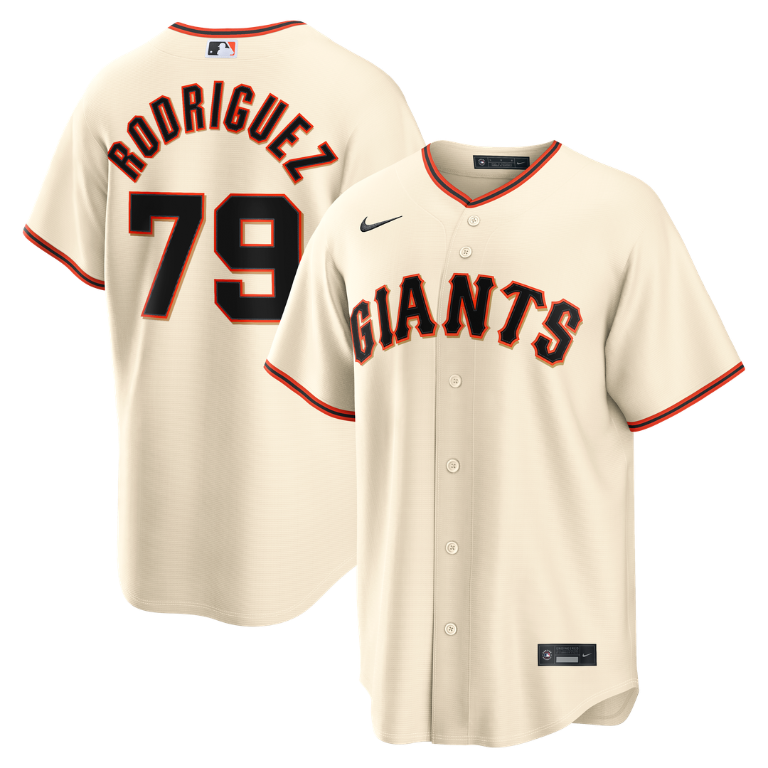 Jesus Rodriguez San Francisco Giants Nike Home Replica Jersey - Cream Official MLB Team Apparel Baseball Fan Gear