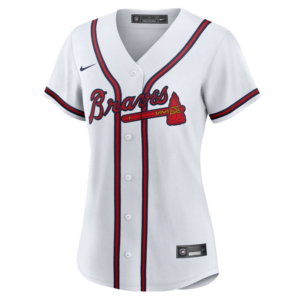 Ozzie Albies Atlanta Braves Nike Women's Home Replica Jersey - White Official MLB Team Apparel Baseball Fan Gear