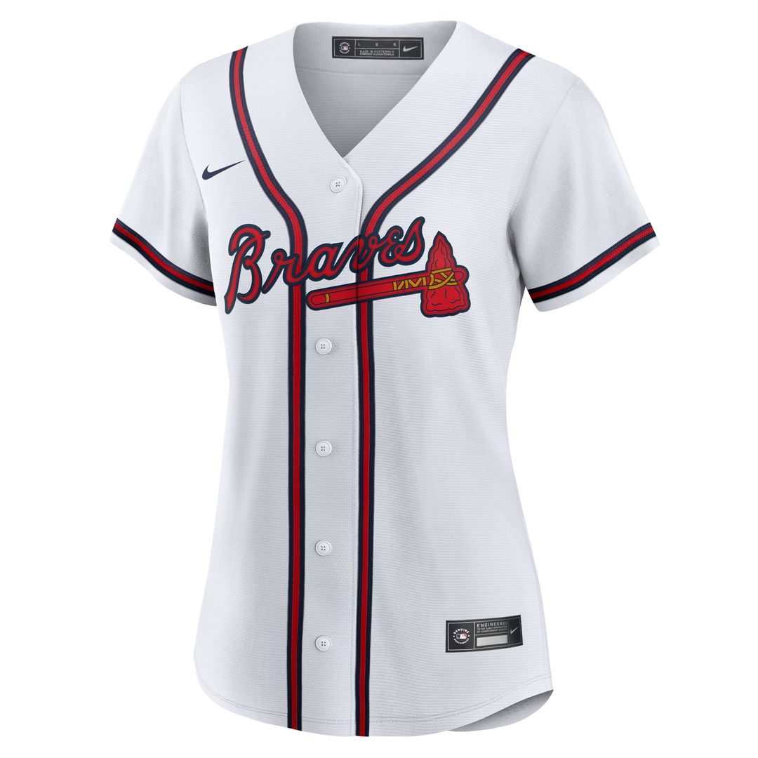 Ozzie Albies Atlanta Braves Nike Women's Home Replica Jersey - White Official MLB Team Apparel Baseball Fan Gear