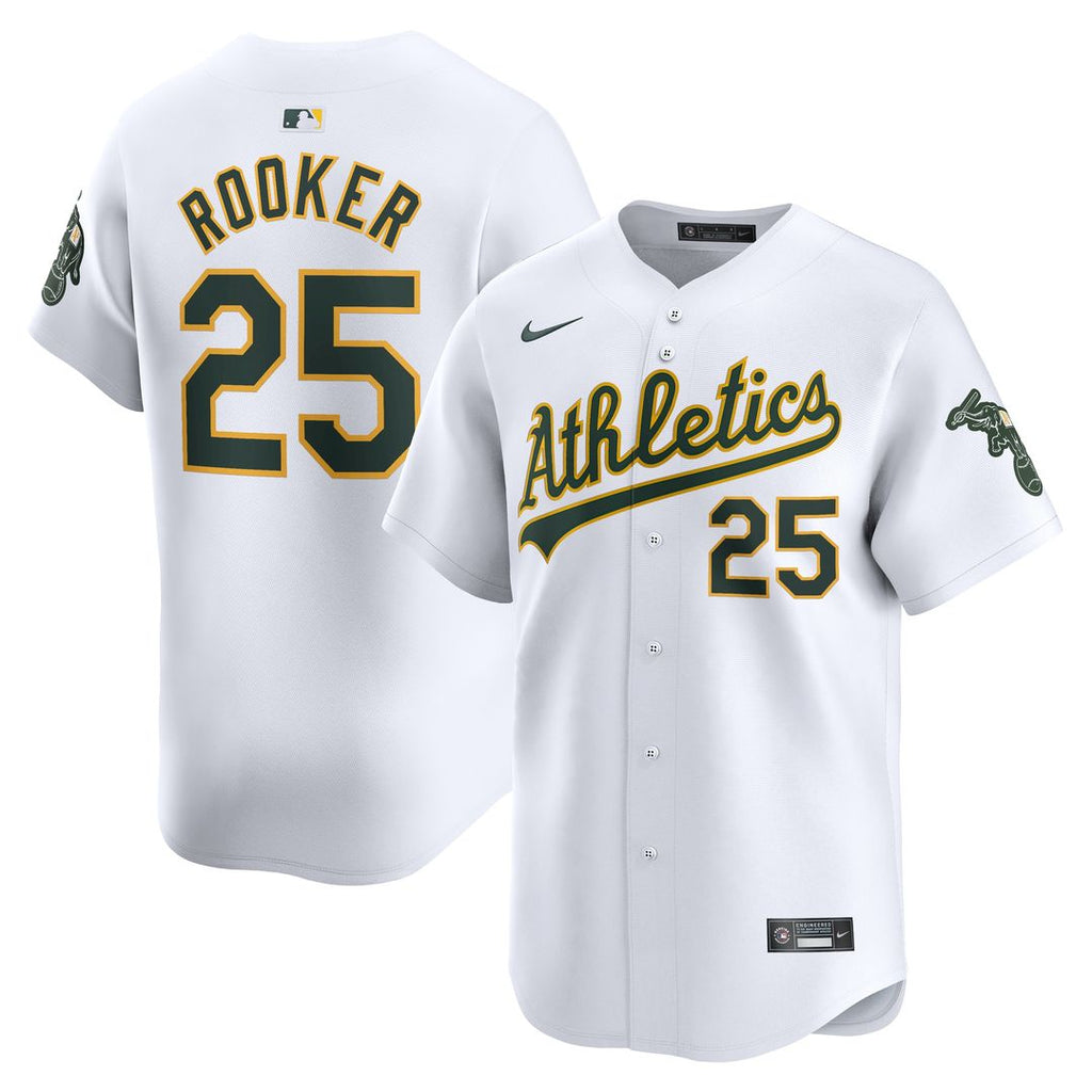 Brent Rooker Athletics Nike Home Limited Player Jersey - White Official MLB Team Apparel Baseball Fan Gear