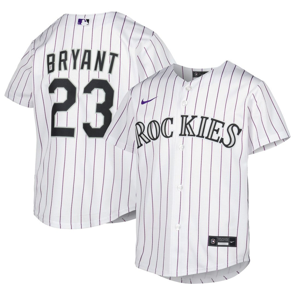 Kris Bryant Colorado Rockies Nike Youth Alternate Replica Player Jersey - White Official MLB Team Apparel Baseball Fan Gear