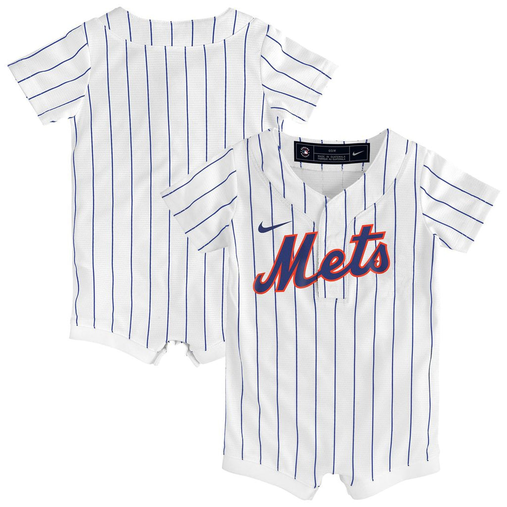 New York Mets Nike Infant Home Replica Romper Jersey - White Official MLB Team Apparel Baseball Fan Gear
