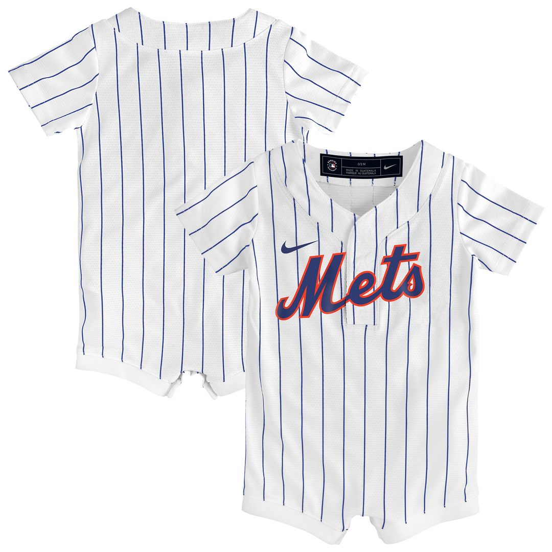 New York Mets Nike Infant Home Replica Romper Jersey - White Official MLB Team Apparel Baseball Fan Gear