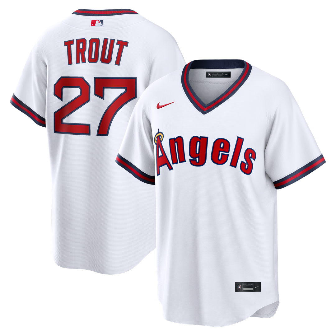 Mike Trout Los Angeles Angels Nike Alternate Replica Jersey - White Official MLB Team Apparel Baseball Fan Gear