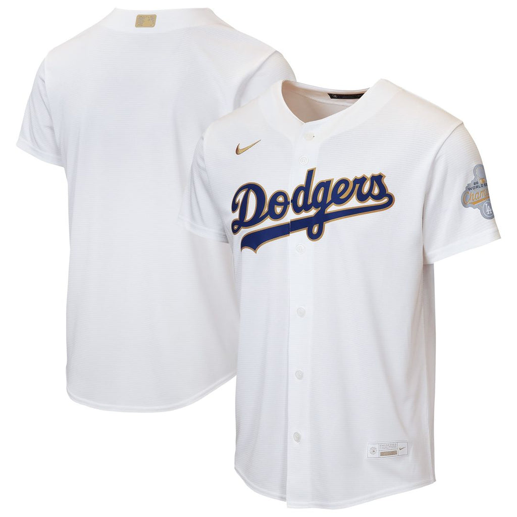 Los Angeles Dodgers Nike Youth 2026 Gold Collection Home Replica Jersey - White Official MLB Team Apparel Baseball Fan Gear