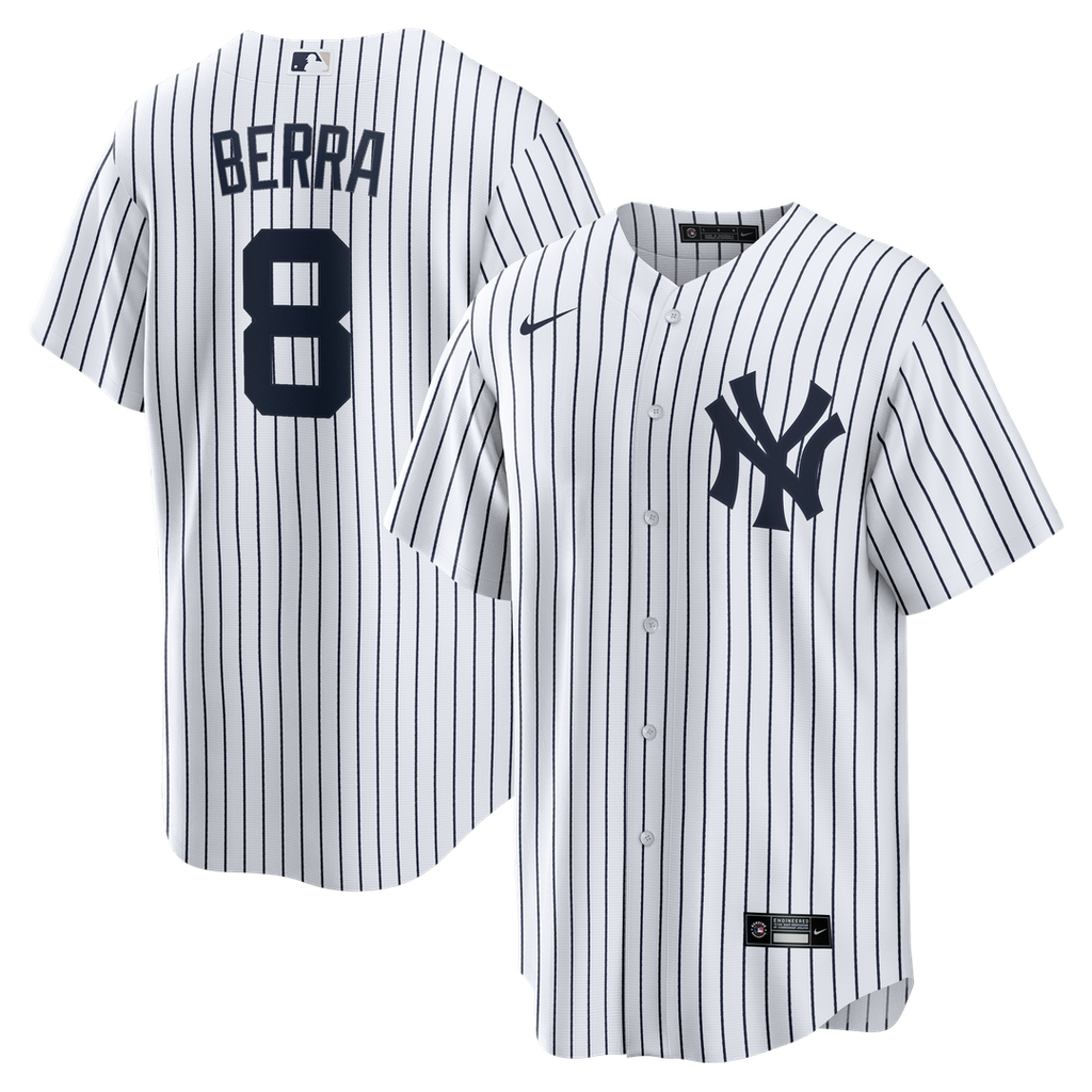 Yogi Berra New York Yankees Nike Home Retired Player Replica Jersey - White Official MLB Team Apparel Baseball Fan Gear