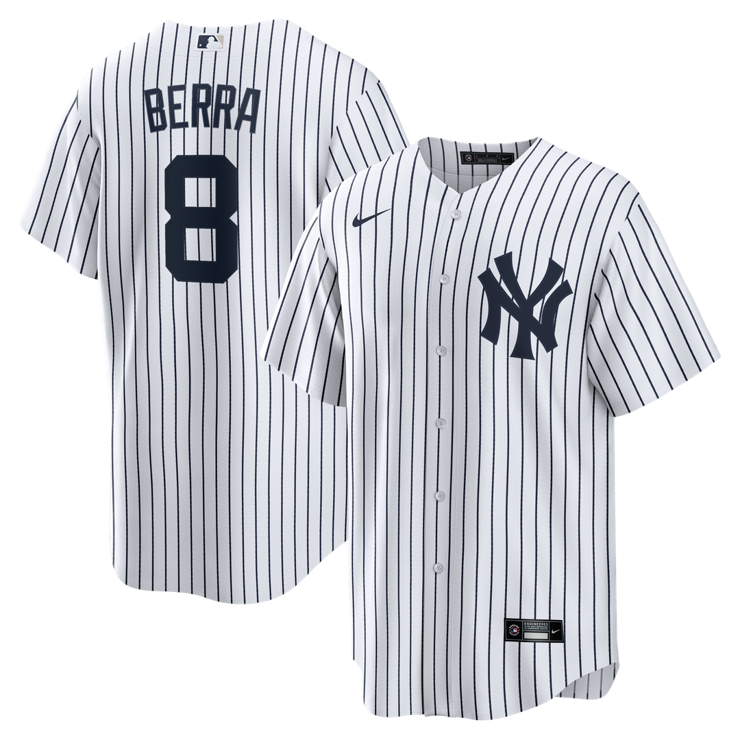 Yogi Berra New York Yankees Nike Home Retired Player Replica Jersey - White Official MLB Team Apparel Baseball Fan Gear