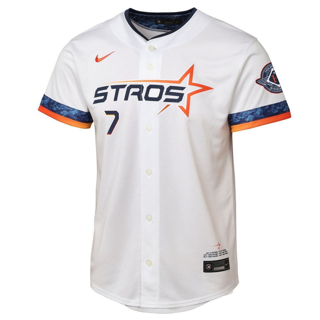 Craig Biggio Houston Astros Nike Youth 2025 City Connect Limited Player Jersey - White Official MLB Team Apparel Baseball Fan Gear