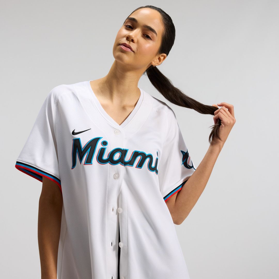 Sandy Alcantara Miami Marlins Nike Women's Home Limited Player Jersey – White Official MLB Team Apparel Baseball Fan Gear