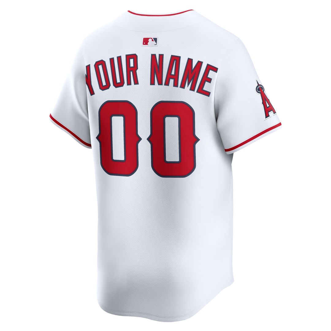 Los Angeles Angels Nike Home Limited Custom Jersey - White Official MLB Team Apparel Baseball Fan Gear