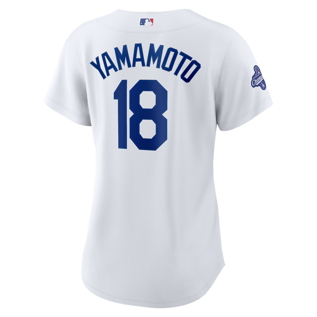 Yoshinobu Yamamoto Los Angeles Dodgers Nike Women's 2025 World Series Champions Home Replica Jersey - White Official MLB Team Apparel Baseball Fan Gea