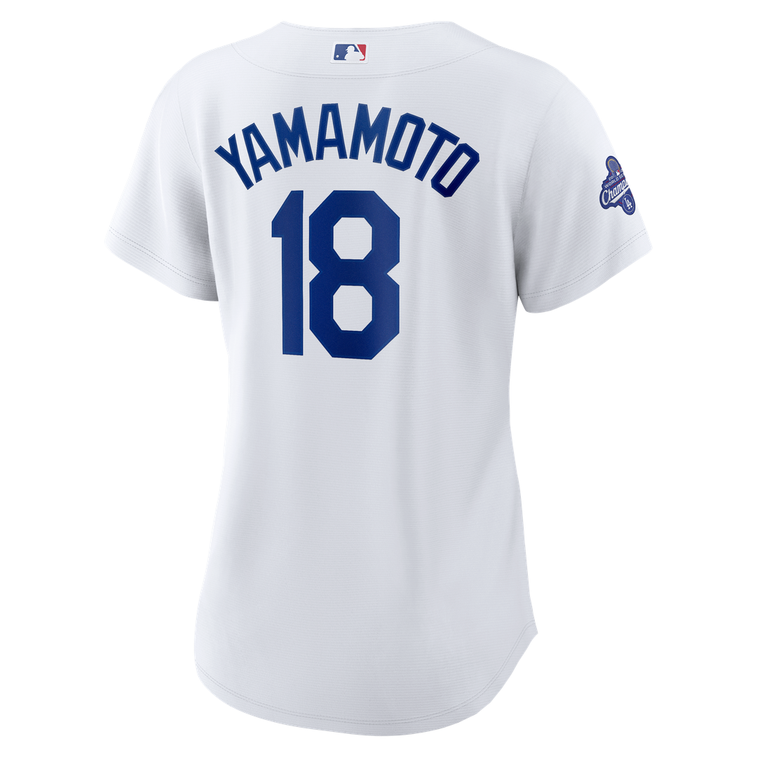 Yoshinobu Yamamoto Los Angeles Dodgers Nike Women's 2025 World Series Champions Home Replica Jersey - White Official MLB Team Apparel Baseball Fan Gea