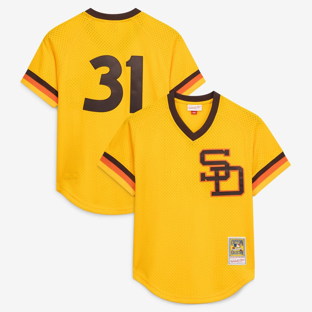 Dave Winfield San Diego Padres Mitchell & Ness Authentic Batting Practice Jersey - Gold Official MLB Team Apparel Baseball Fan Gear